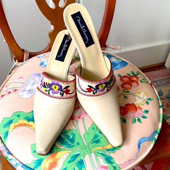 DAVID AARON GORGEOUS LEATHER SLIDES - Picture 3 of 8